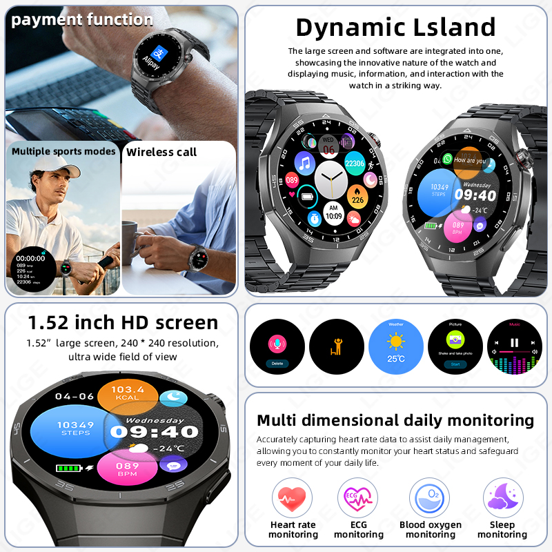 LIGE ECG Smart Watch For Andro - Health Wellness Trends 2026 ulasan dan harga
